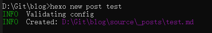 新建名为`test`的`post`